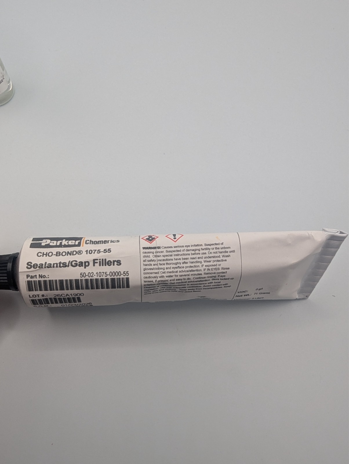 NEW Parker Cho-Bond 1075 Silicone Sealant with 1086 Primer 2.5 oz kit. EXP 10/26
