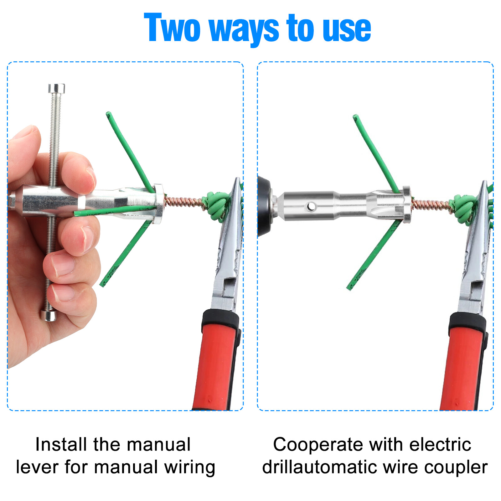 2pcs Electrical Drill Manual Wire Stripper Cable Nut Twister Wire Twisting Tool