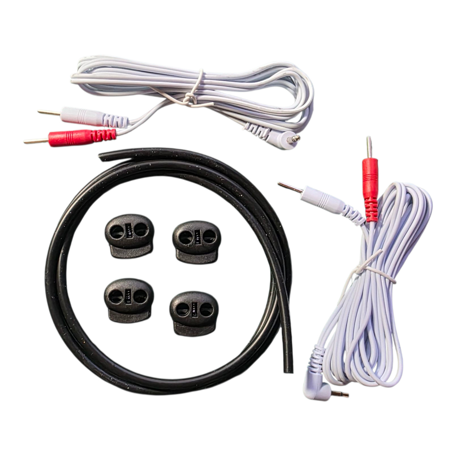 E Stim Electro Accessories Conductive Silicone Rubber Loops Cable Beads Adapter