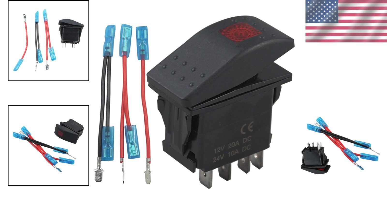 Rocker Switch Compatible with Onan Cummins RV Generator 12V 20A 24V 10A On-Off