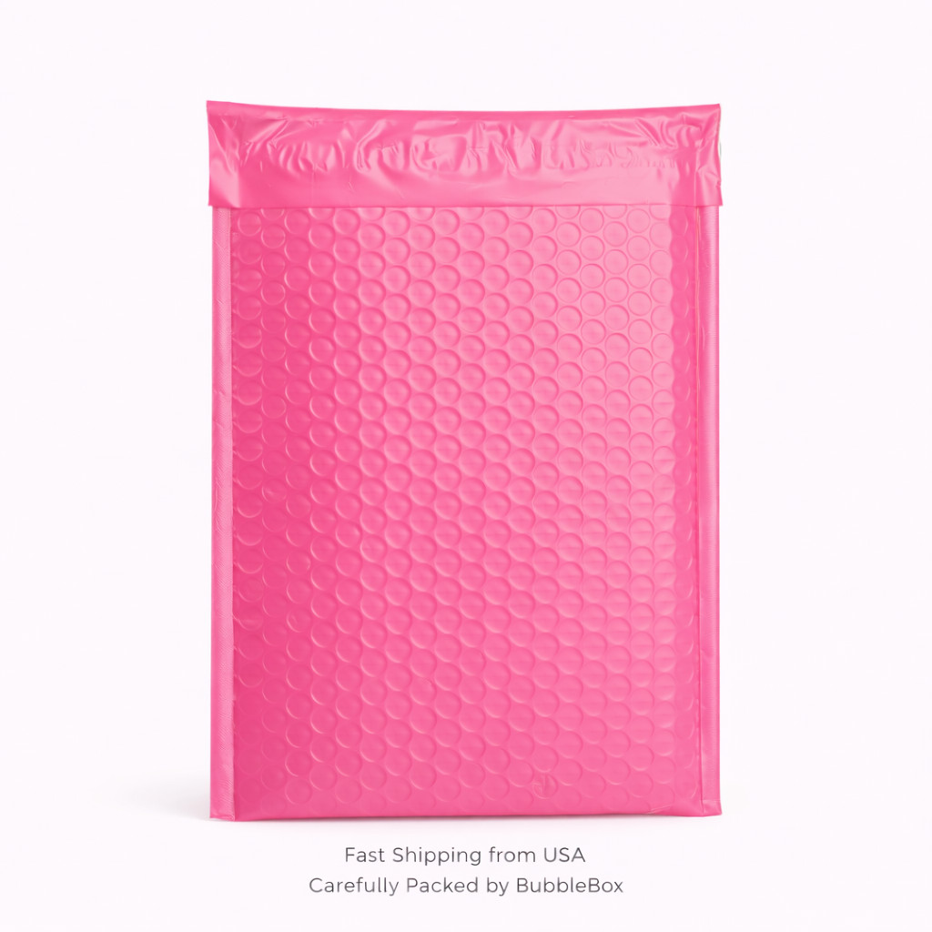 Pink Poly Bubble Mailers 10.5×16 Padded Shipping Envelopes Self Seal Bags