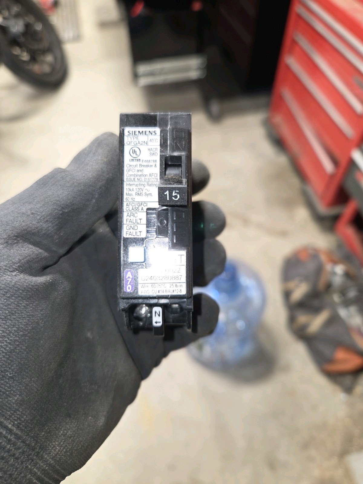 Siemens Q115DFNP 15Amp Plug-On Neutral Dual Function AFCI/GFCI