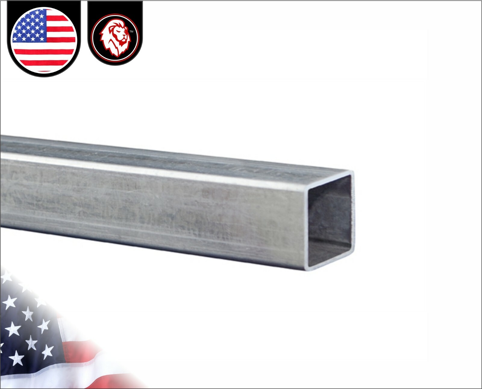 3/4″ Galvanized Square Steel Tube – 16 gauge – 12″ inch long (1-ft)