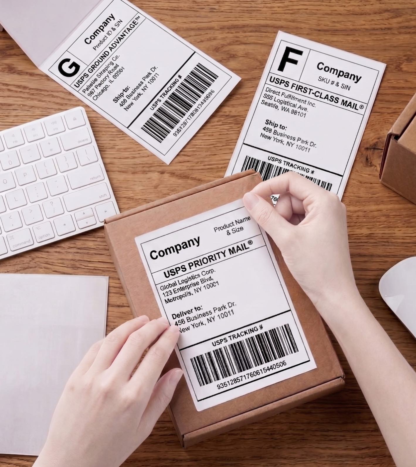 4 x 6 Fanfold Direct Thermal Shipping Labels – 1000 Labels | Fanfold Stack