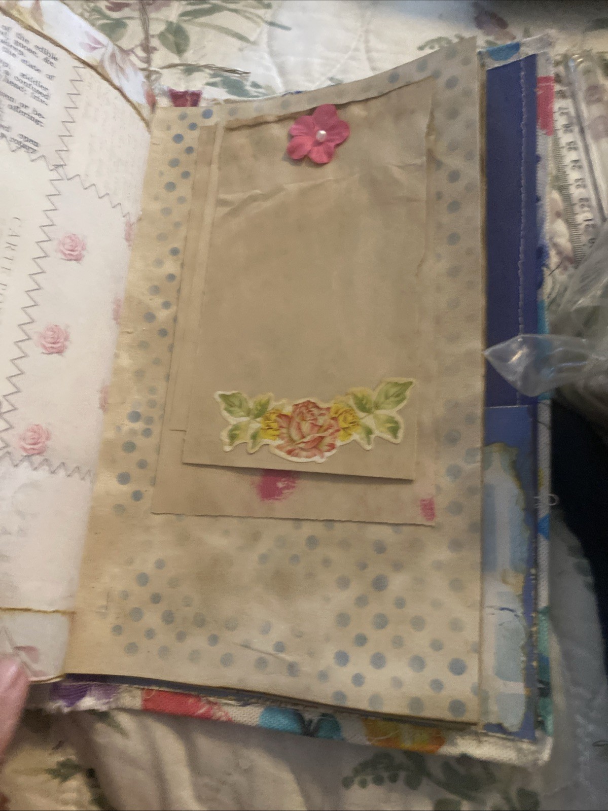 Junk Journal Handmade with pockets, belly bands, tucks journal cards, tags