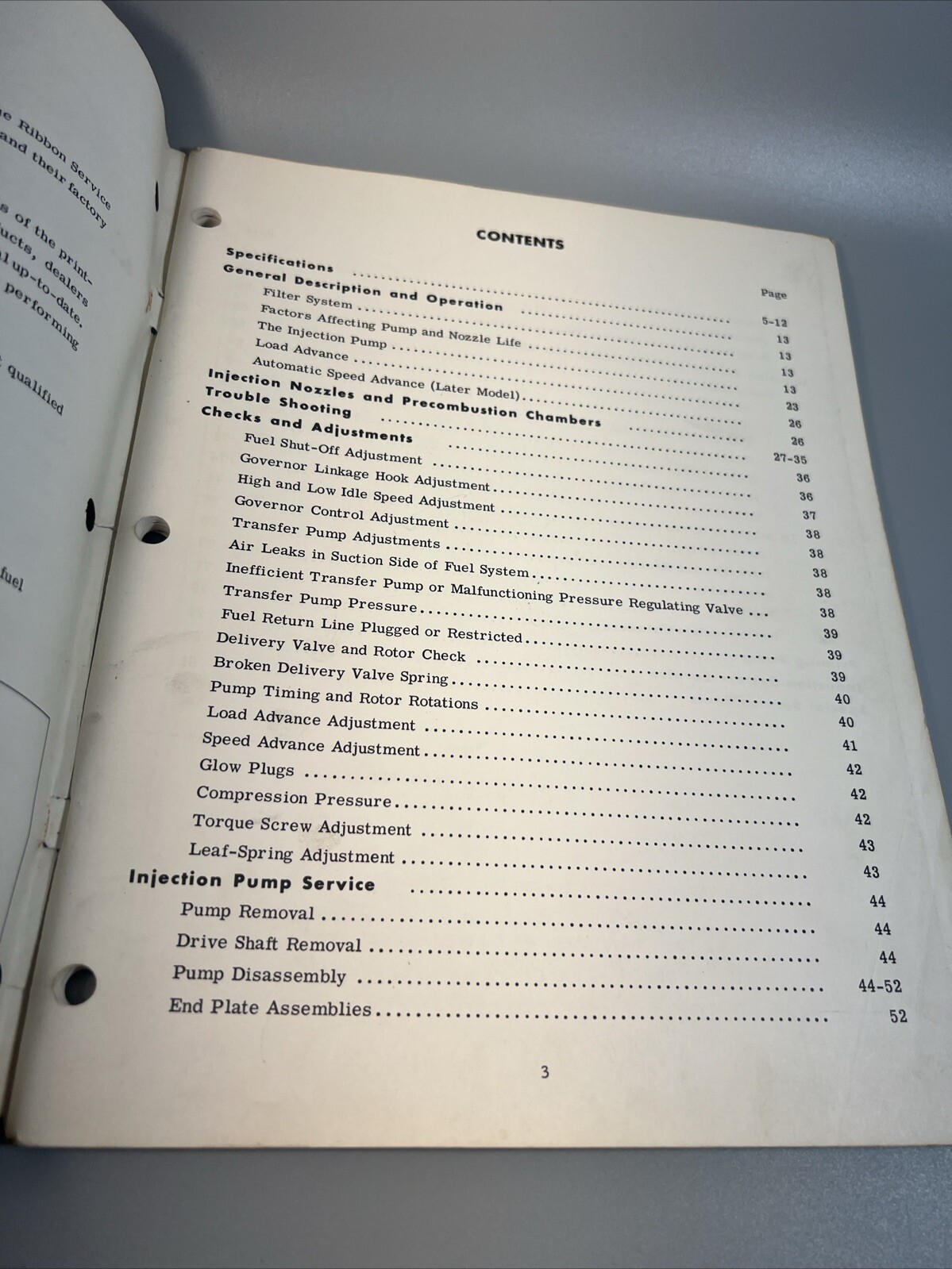 INTERNATIONAL FARMALL D-236 D-282 FUEL SYSTEM SERVICE SHOP REPAIR MANUAL GSS1010