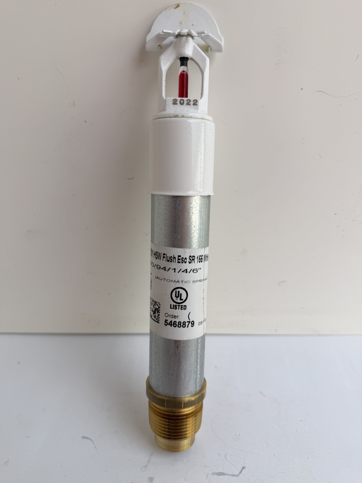 Tyco 6″ DS1 HSW Flush Esc SR 155 White/White 60/94/1/4/6″ UL NEW