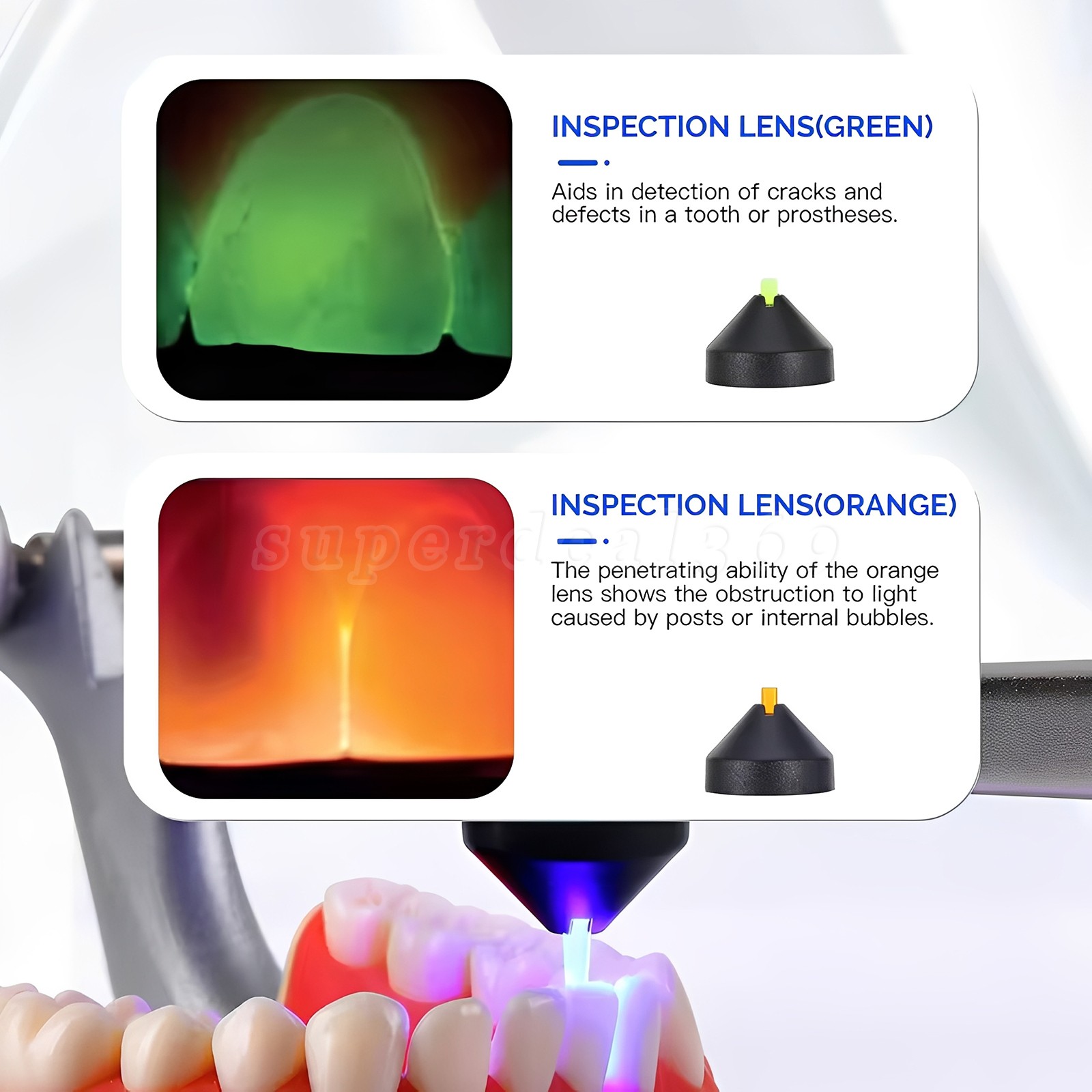 Dentist Dental LED Curing Light Lamp Wireless Cordless Resin Cure 5W 2000mW/cm²