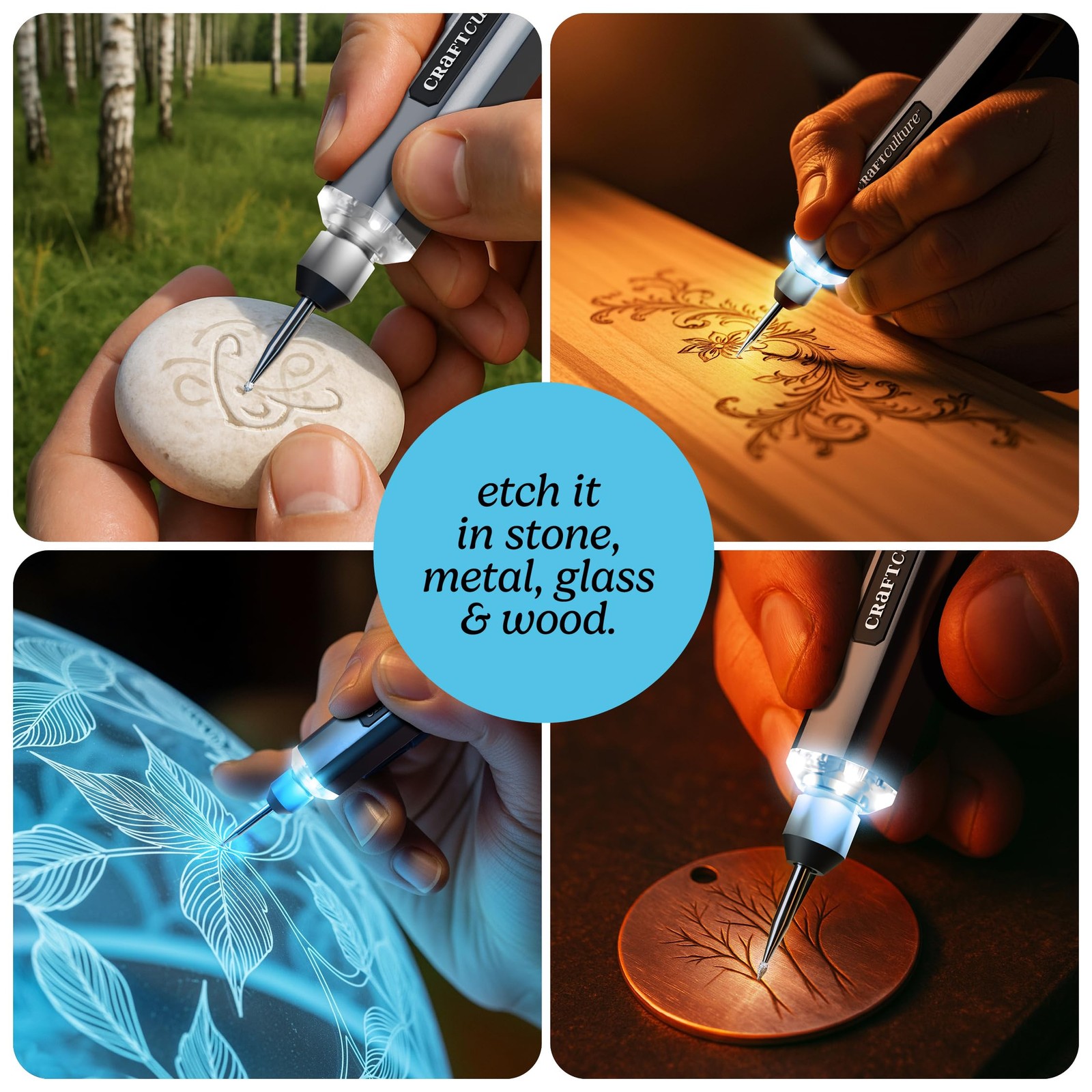 EtchMate Engraving Pen for Metal, Wood, Glass, Plastic & All Materials – Cool…
