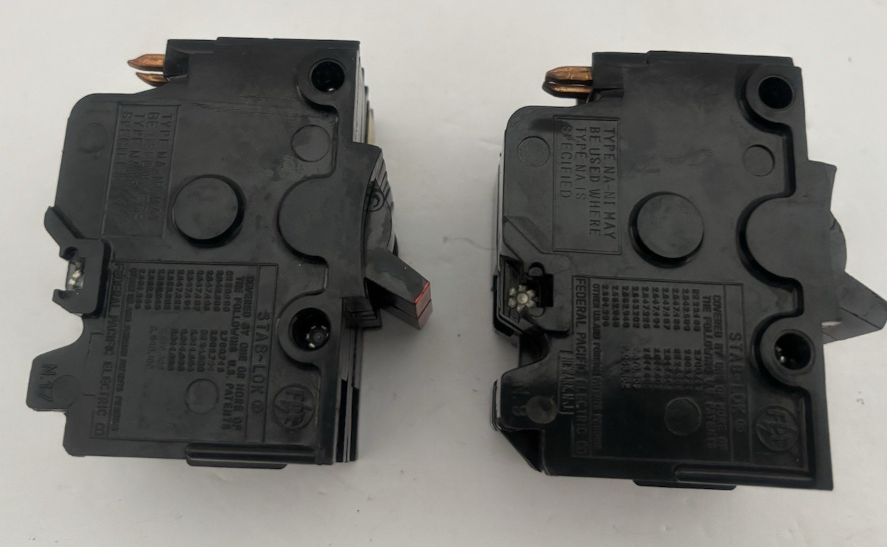 Lot of 4 FPE Stab-Lok Circuit Breakers-30A 3 Pole, 30A, 40A & 60A 2 Pole
