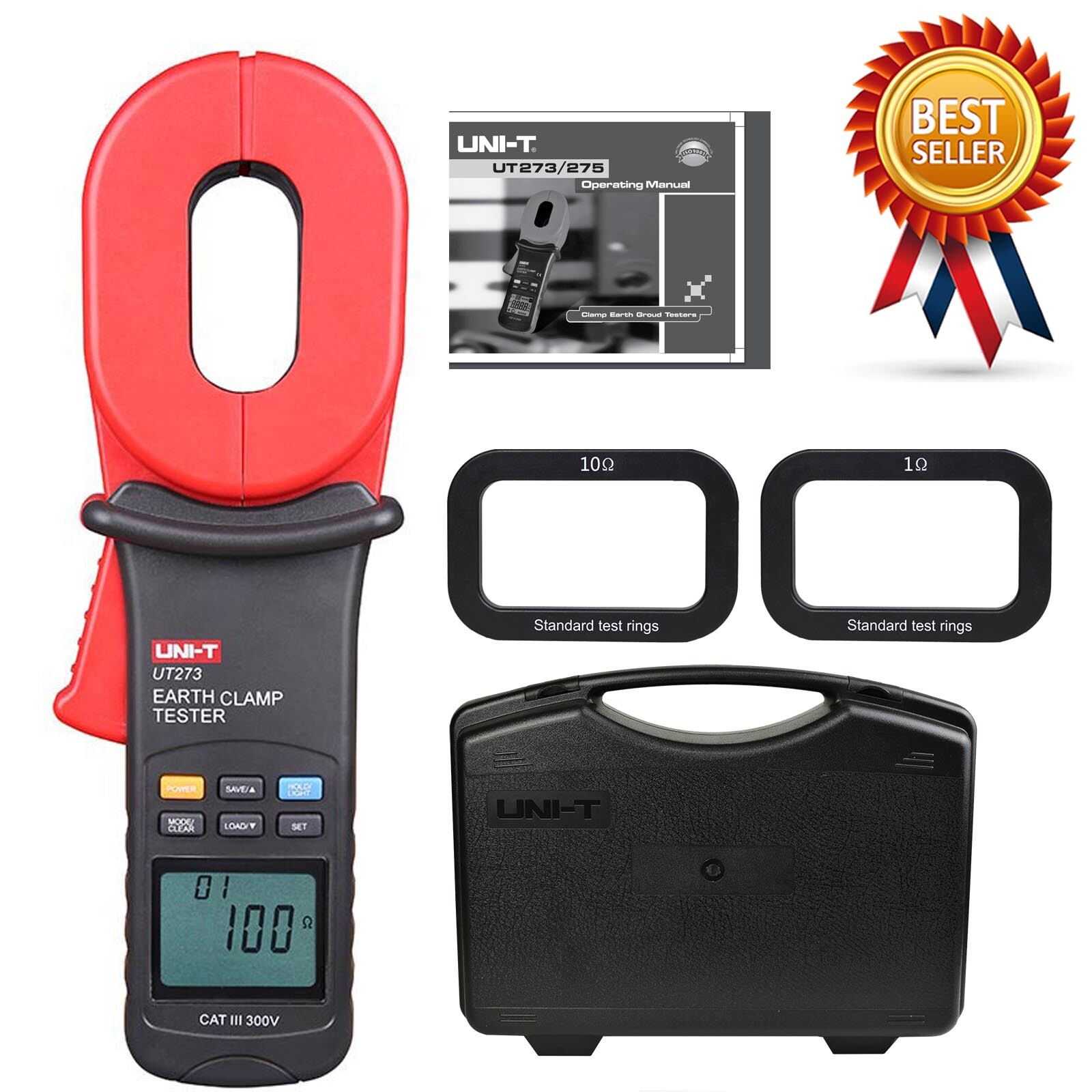 UNI-T UT273 Auto Range 0.01~1000Ω Earth Ground Resistance Clamp Meter