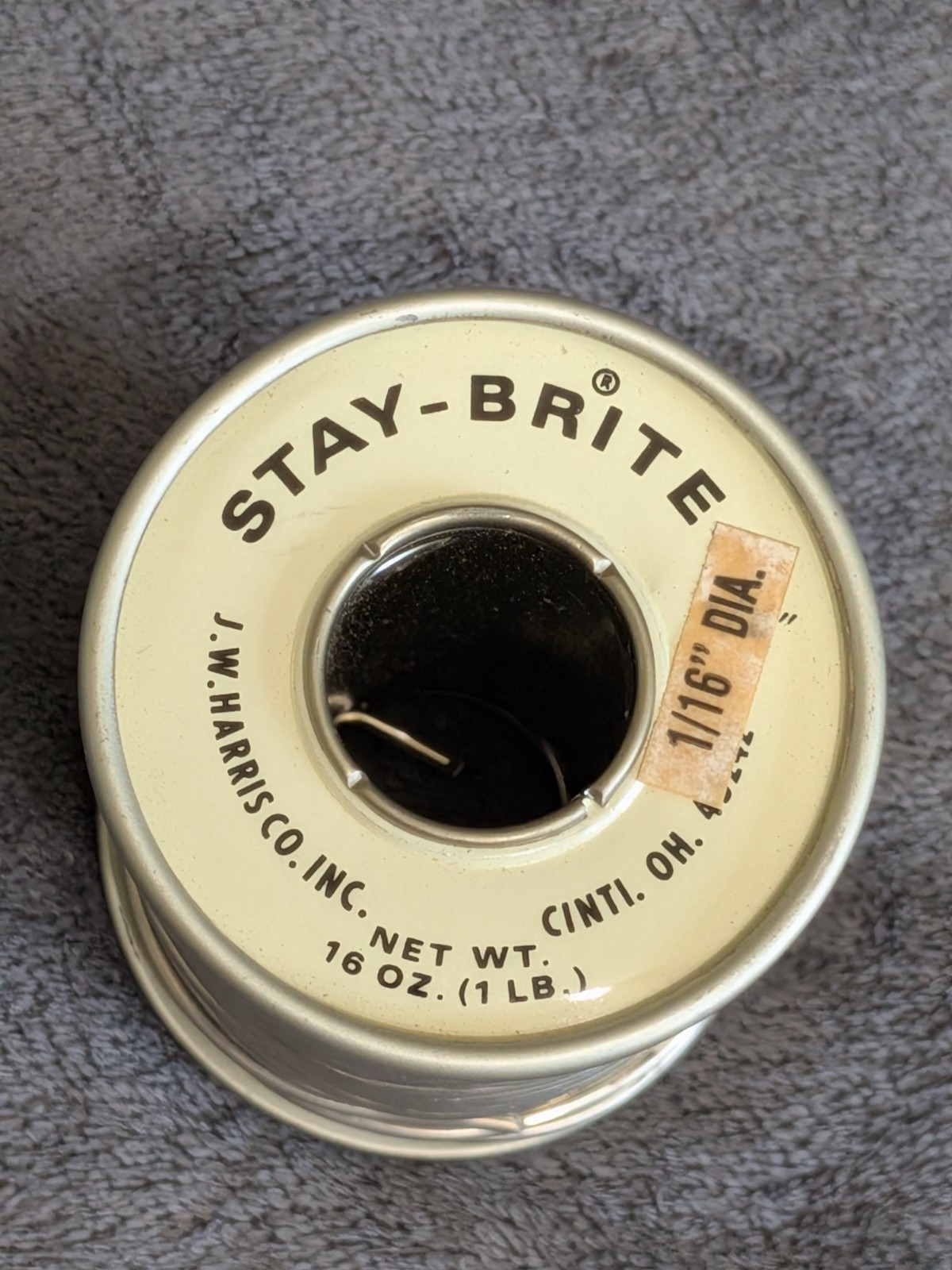 Harris Stay-Brite #8 Silver Bearing Solder 1/16″ 1 lb Pound Spool NOS