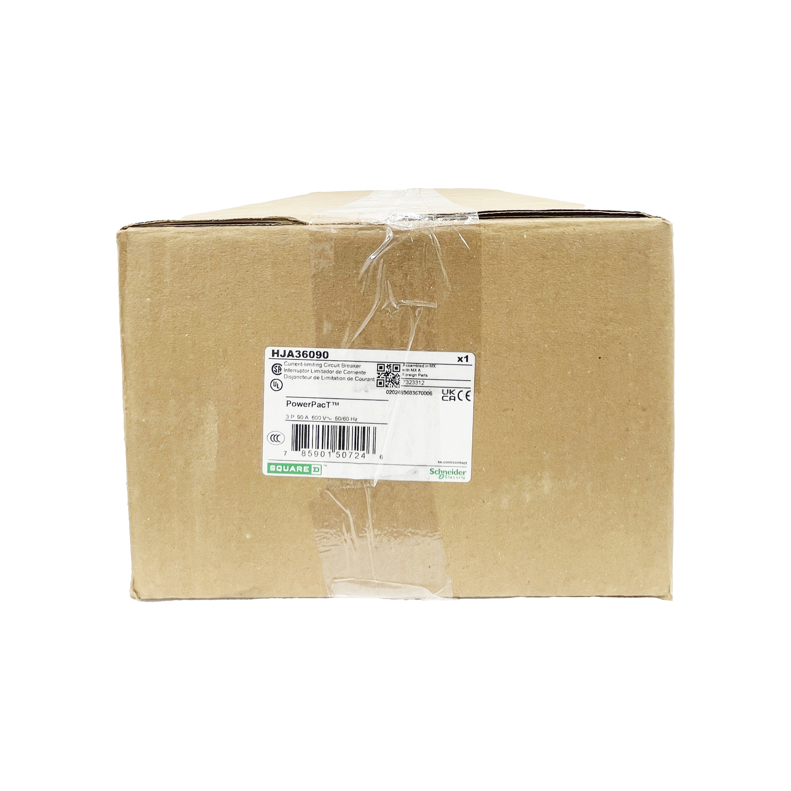 NEW – SQUARE D – HJA36090 – CIRCUIT BREAKER – PowerPacT H, 90A, 3 Pole, 600VAC