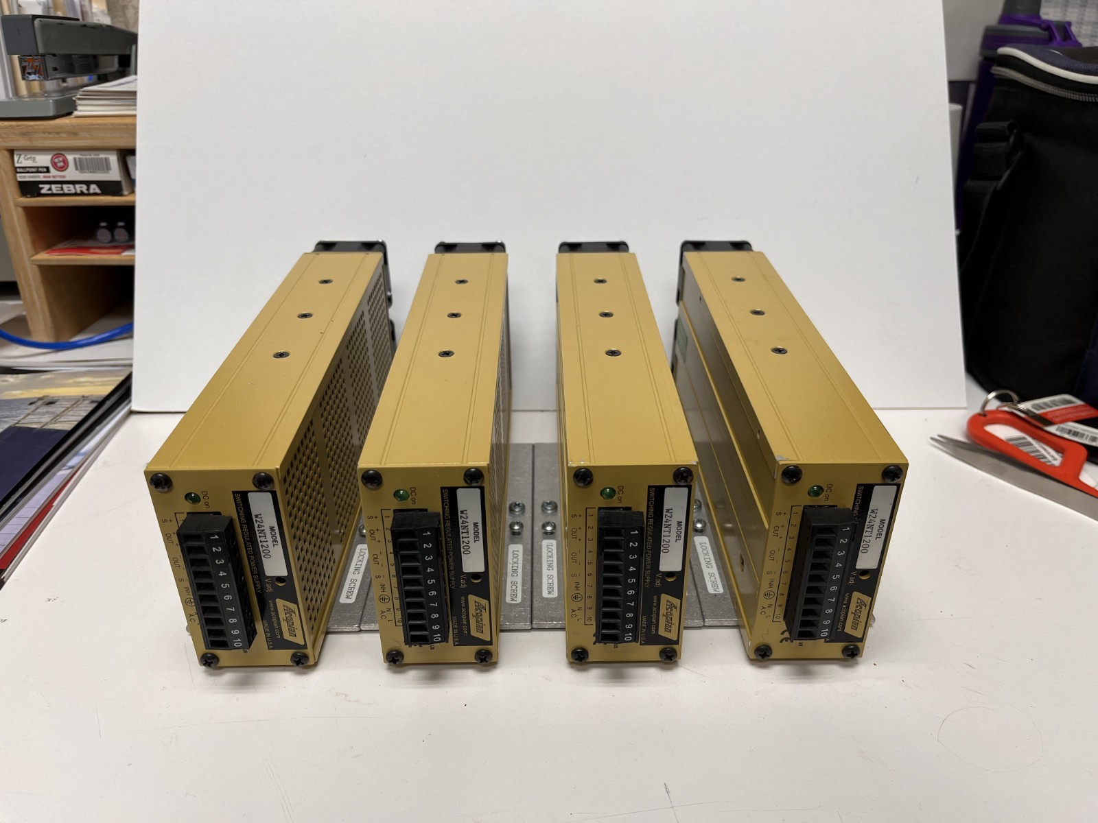 Acopian W24NT1200 Regulated 24VDC 12A Power Supply (AC or DC Input) Narrow Prof.