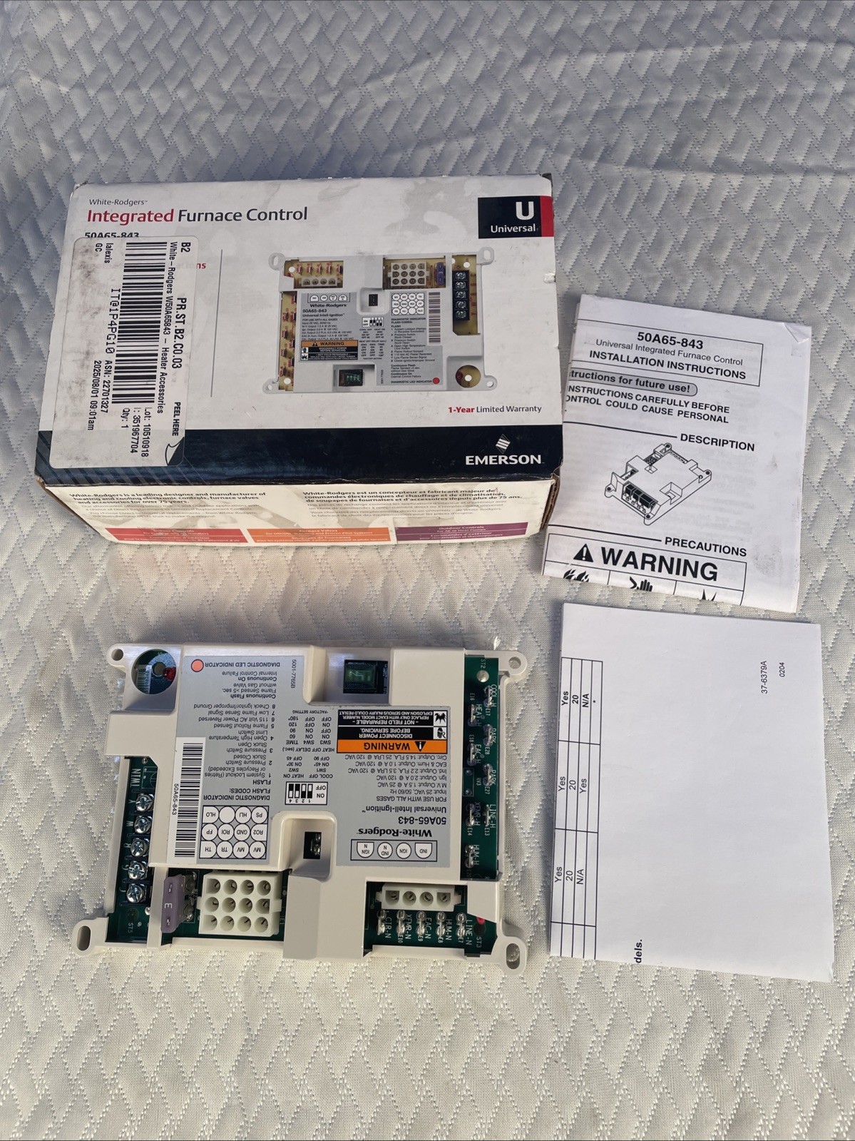 White Rodgers 50A55-843 Universal Integrated Furnace Control