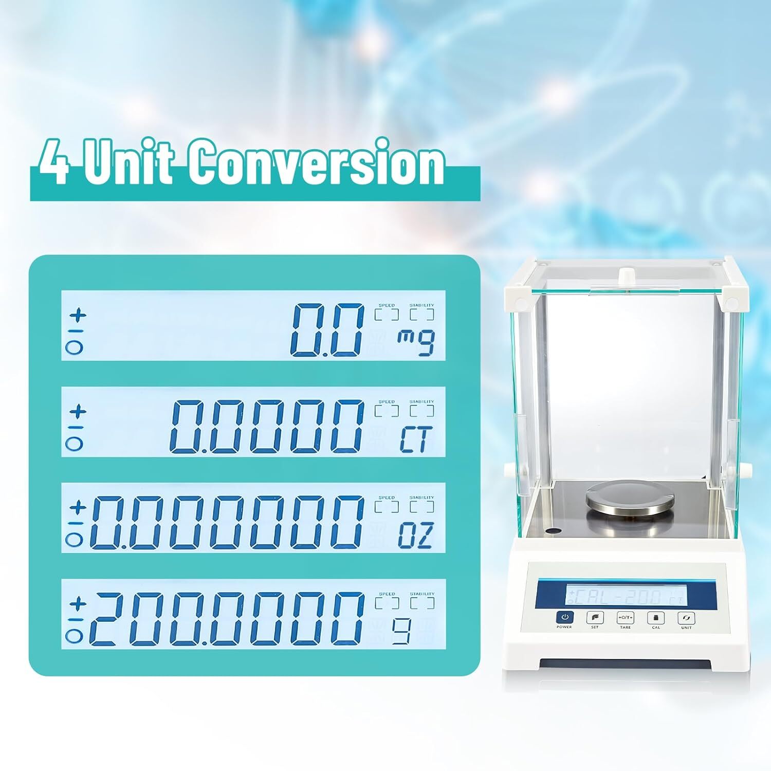 Lab Scale Digital Analytical Balance 220g Scientific Precision Scale 0.0001g USA