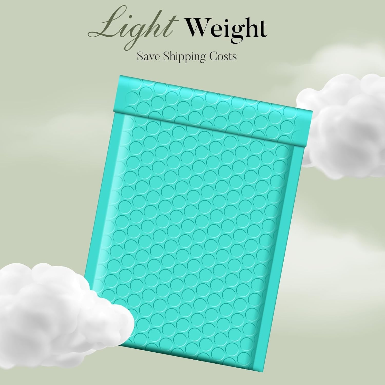 200 Teal Bubble Mailers 4×8 Inches – Waterproof, Self-Seal & Padded for Shipping