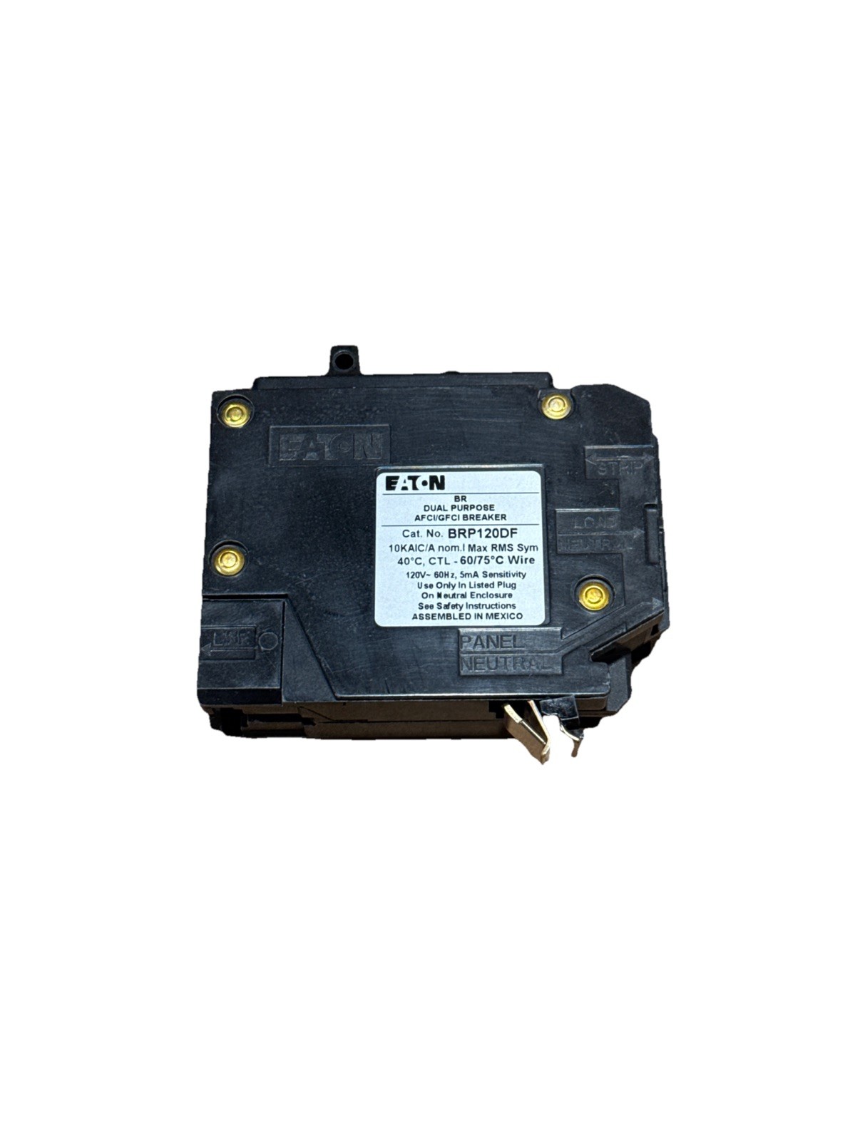 Eaton BRP120DF – 20 Amp Dual Purpose AFCI GFCI Circuit Breaker 120V New