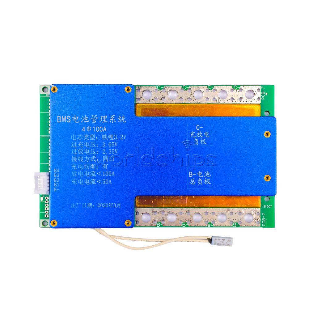 4S 14.6V LiFePO4 Balanced Charging Protection Board 100A/150A/200A Temp Control