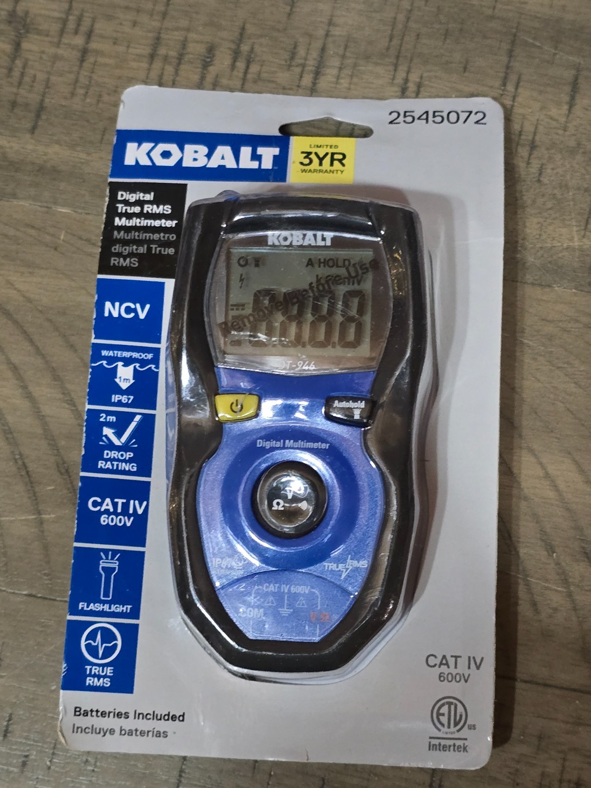 🛠️ Kobalt Digital True RMS Multimeter CAT IV 600V * 2545072