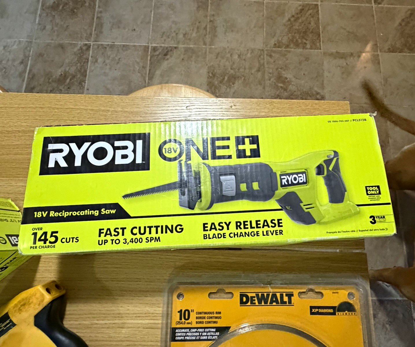 DEWALT XP Extended Performance 10 in Circular Saw & sawzaw ryobi combo