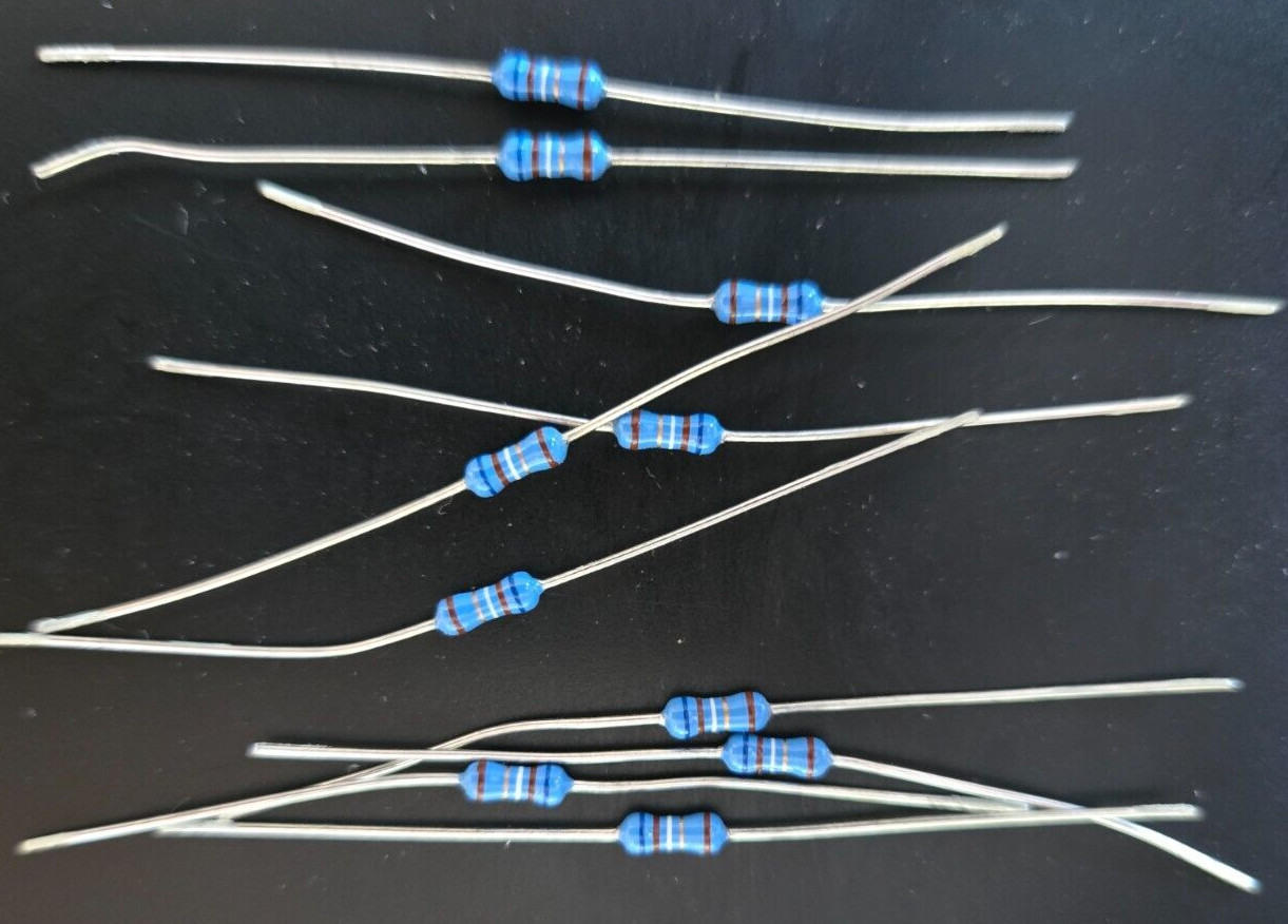 10pcs 61.9-ohm 1/4W 1% Metal Film Precision Axial Resistors ~ NEW ~
