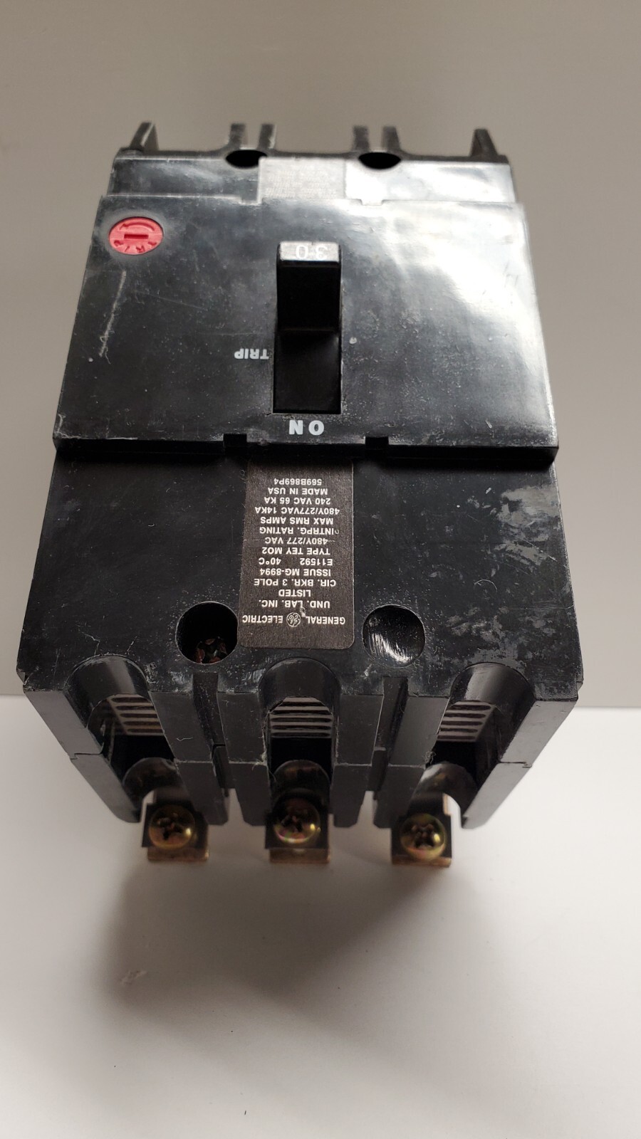 General Electric TEY330 3 Pole 30Amp 480/277 Volt Bolt On Circuit Breaker NEW