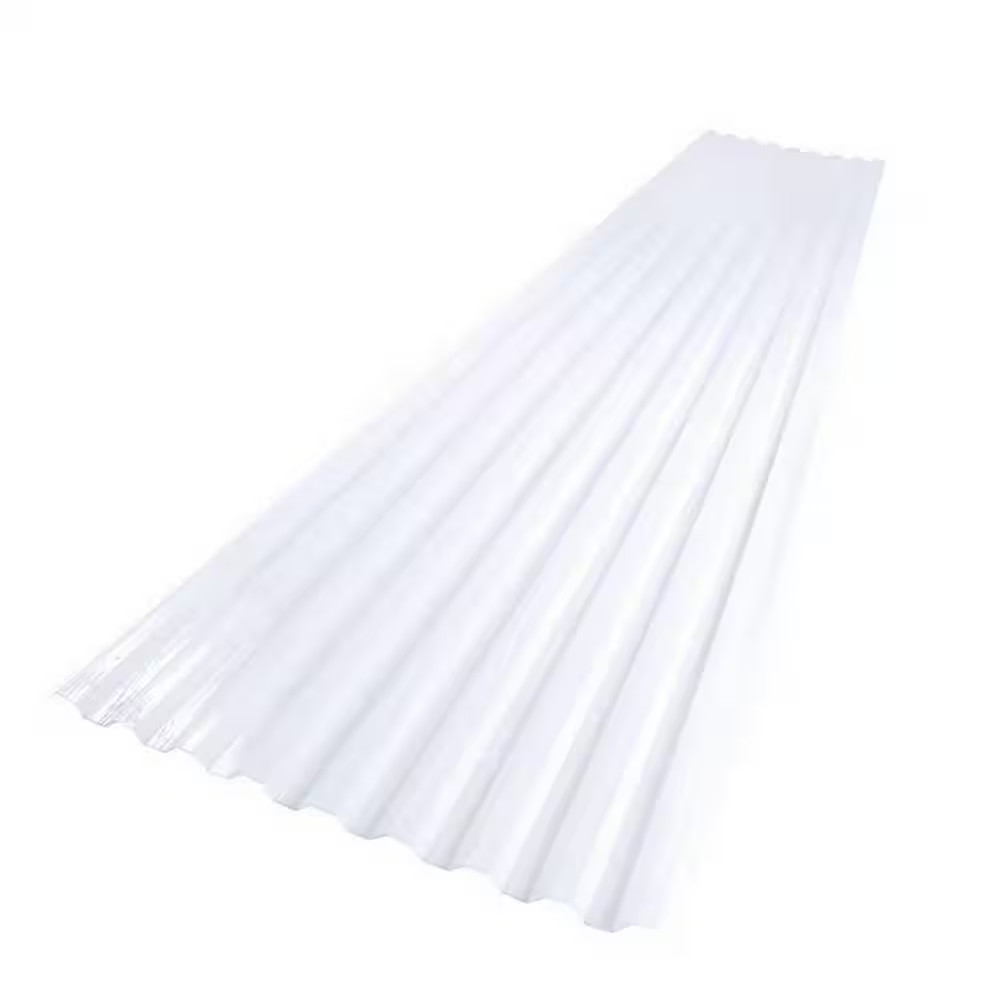 72 In. L X 21 In. W Corrugated Polycarbonate Plastic Curvy Clear Roof Panel (Set