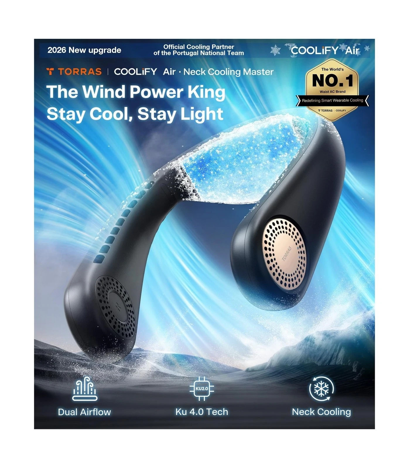 TORRAS COOLiFY Air 2026 Upgraded Neck Fan Air Conditioner, Dual-Airflow Pro C…