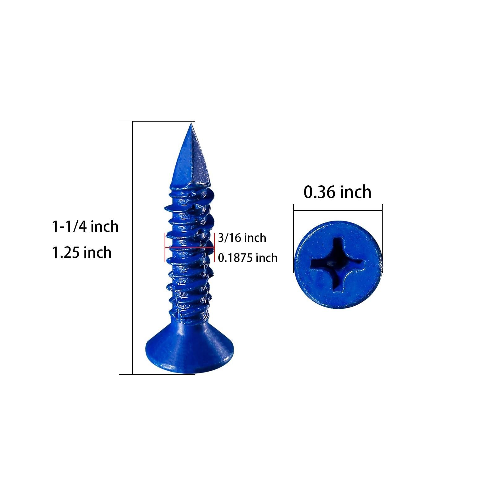 (274 pcs) Plastic Drywall Wall Anchors Kit with Screws， Concrete Screw kit Wa…