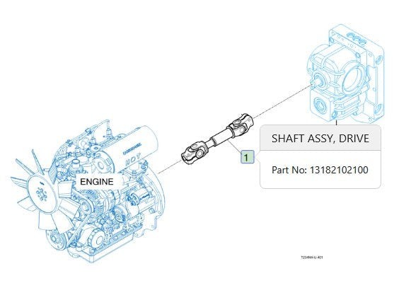 GENUINE Front Drive Shaft Assy Input Shaft for TYM Branson T273
