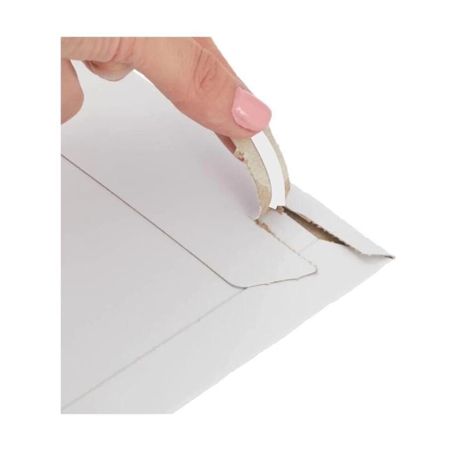 500 Pack 9×11.5 White Rigid Flats Self-Seal Cardboard Envelope Mailers 9″x11.5″