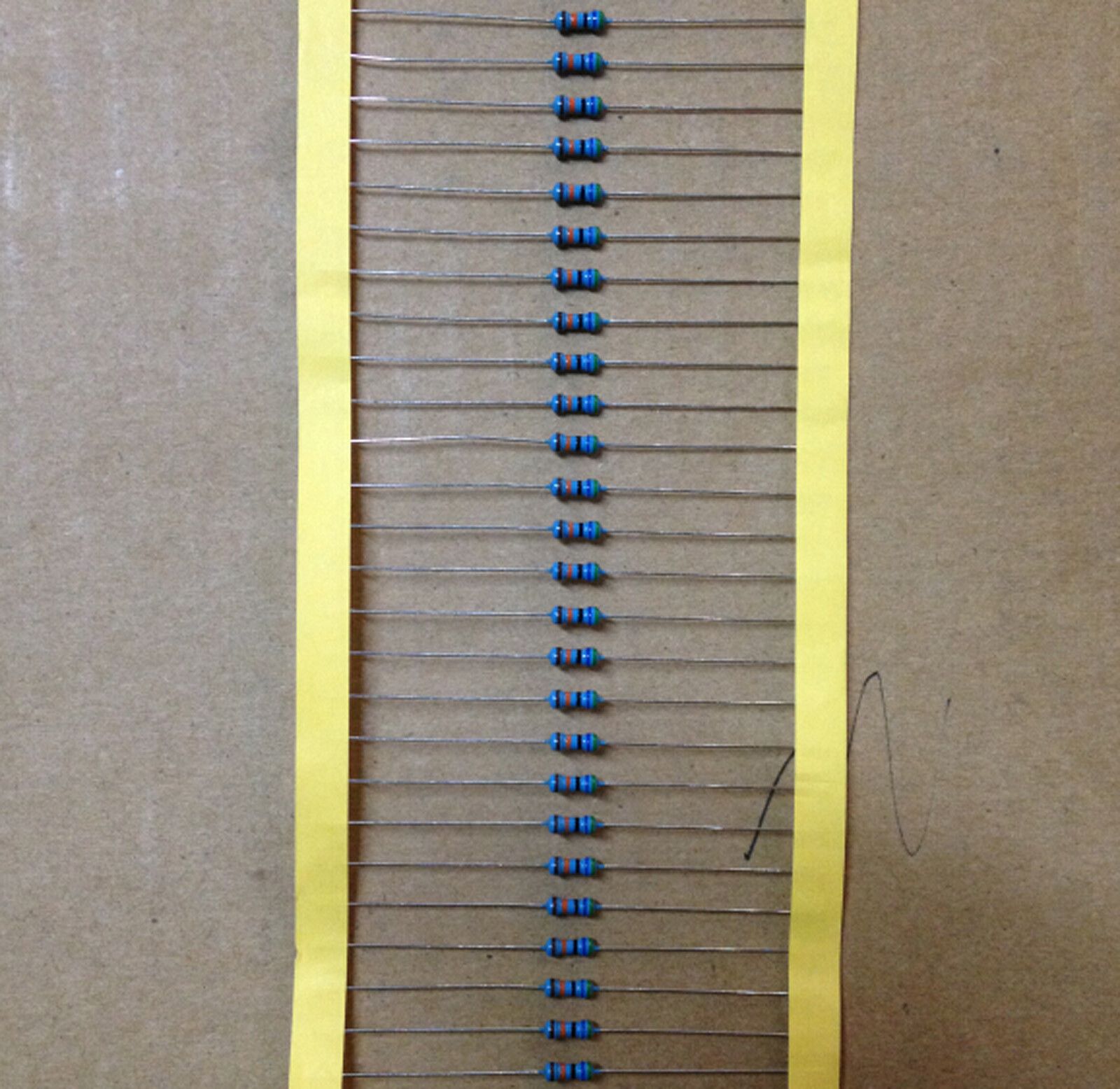 200pcs 1~1000Ω Ohm 1-1000R Metal Film Resistors 1/4W 0.25W 1% Tolerance