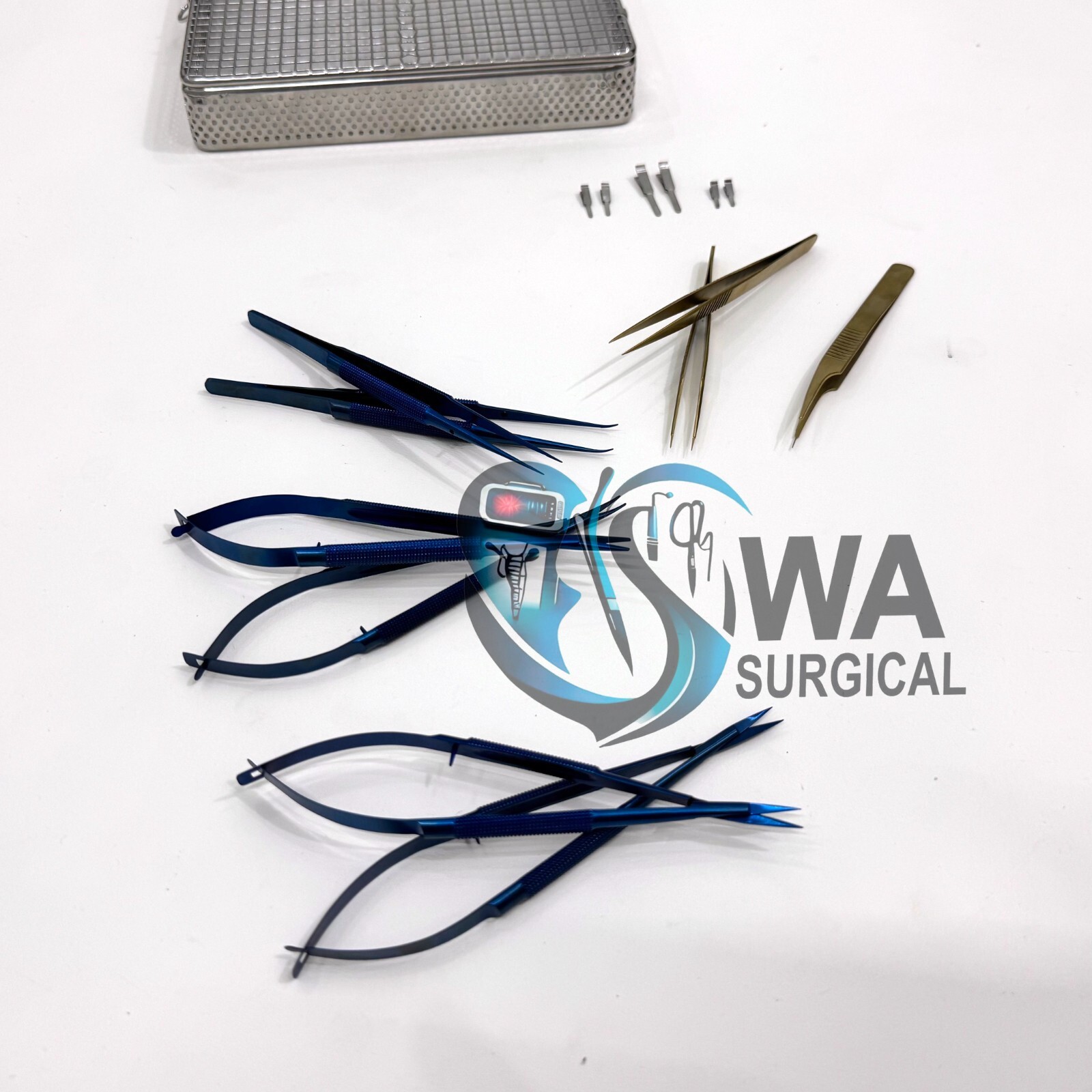 Microsurgery Instrument Set Micro Surgical Instruments With Steel Case,