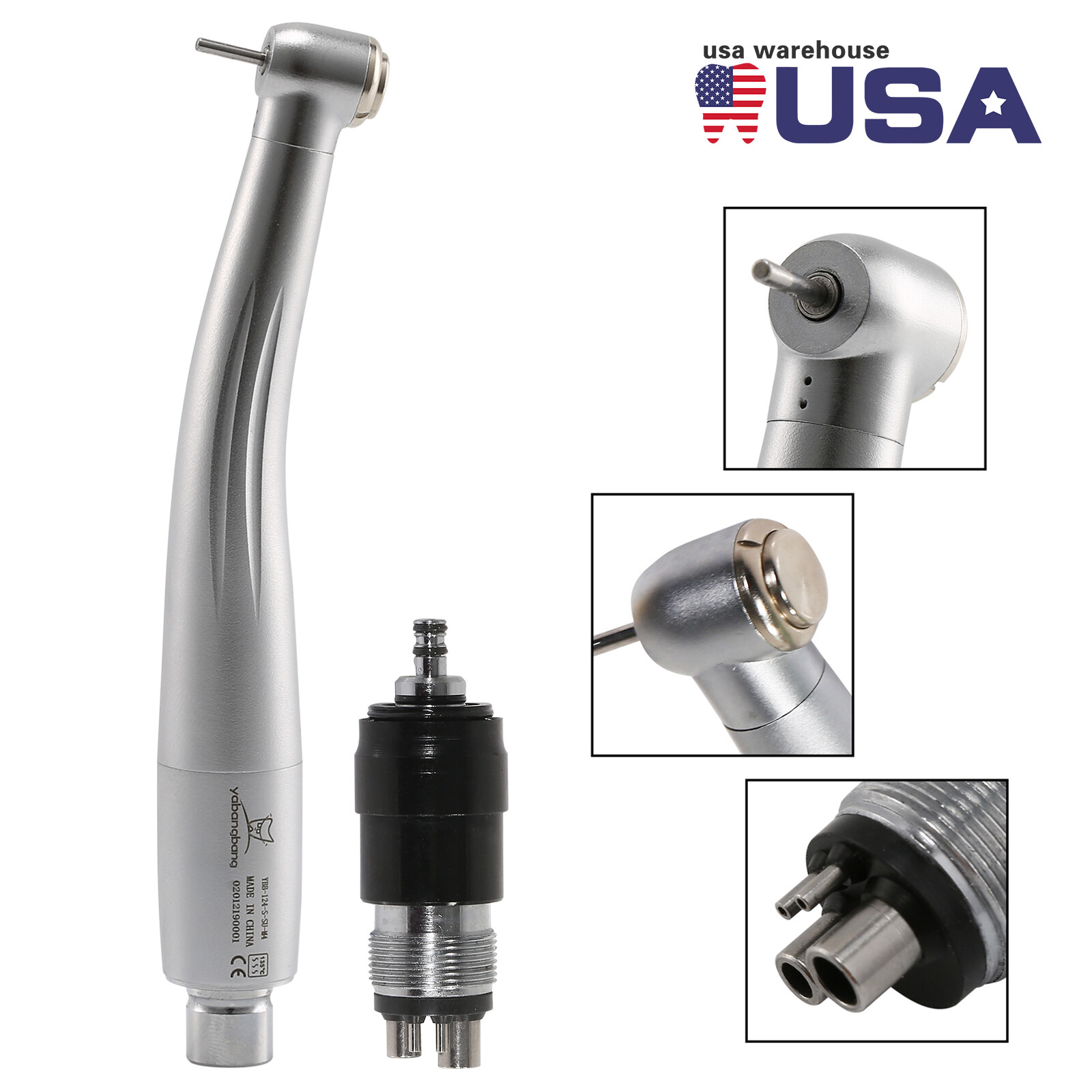 NSK Style Dental High Speed Turbine Handpiece Standard Head 4Hole Coupler YBNKM