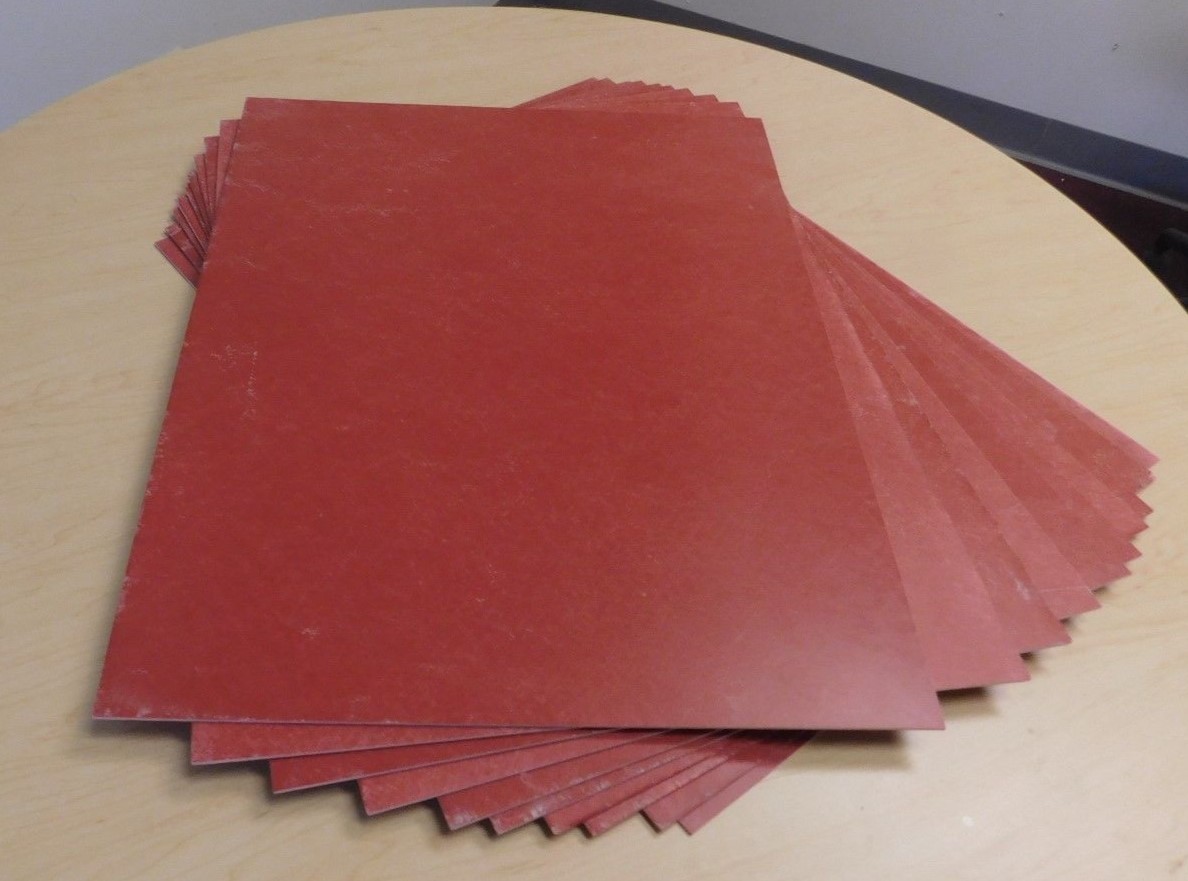 (1 pc) GPO3 Electrical Red Fiberglass Sheet 3/32″ (.093) Thick x 18.0″ x 24.0″