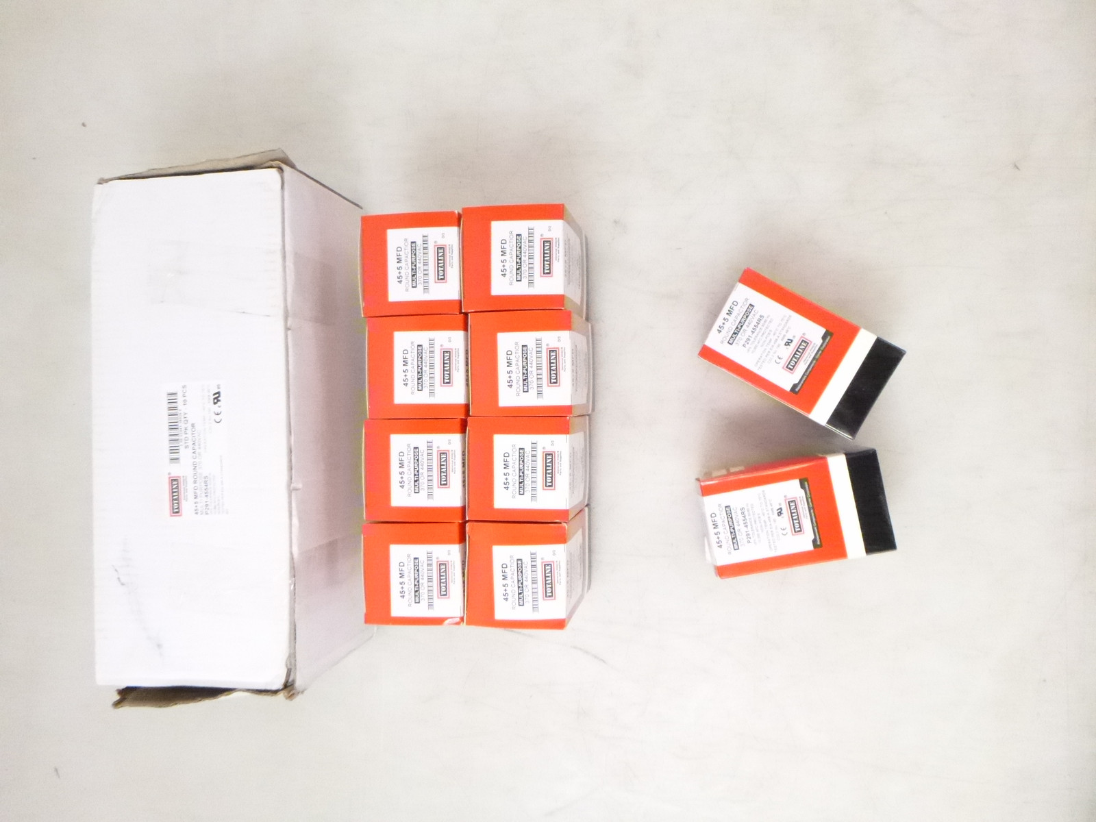 10 Pack Totaline P291-4554RS Universal Round Capacitor 45+5 Mfd 370/440VAC