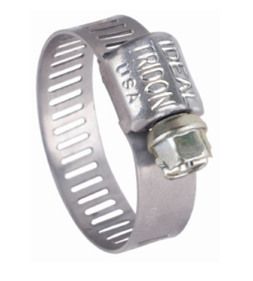 62M12 Ideal Micro Stainless Steel Clamps SAE #12, .69″-1.25″ Diameter, Box of 10