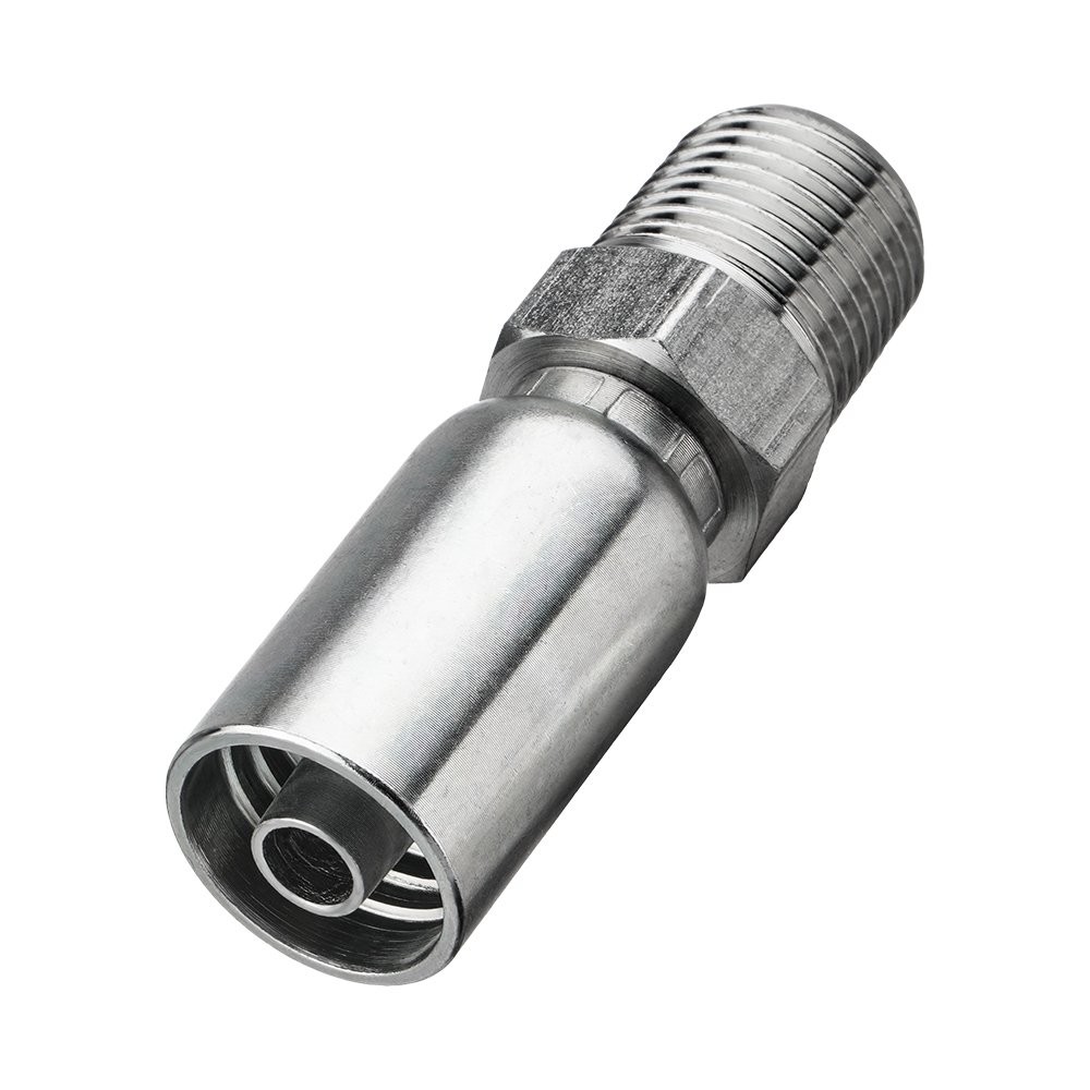 12 Pack 3/8″ I.D. Hose x 1/2″ NPTF Male Hydraulic Hose End Crimp Fittings A+++