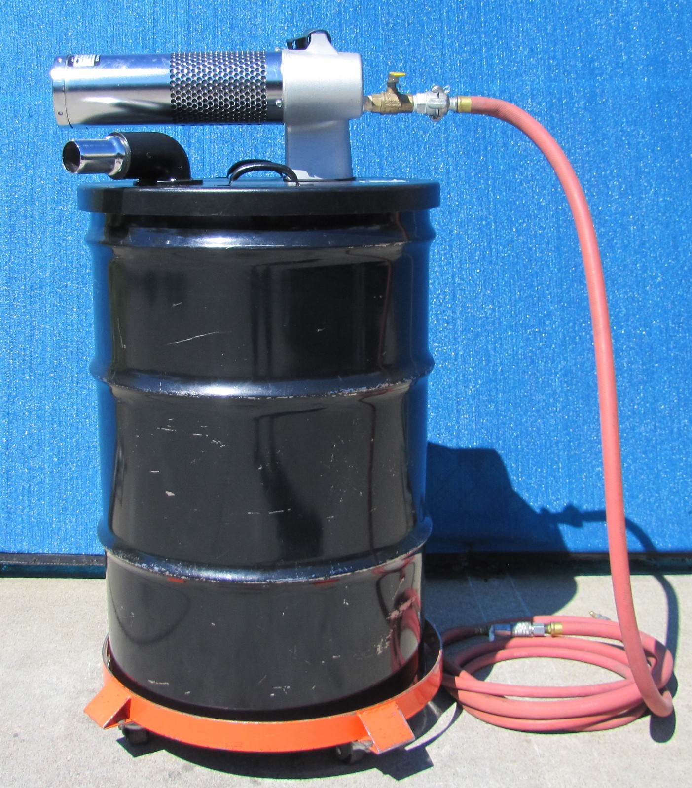 Guard Air Portable Air Powered Vacuum Cleaner 55 Gallon Drum w/ Air Hose