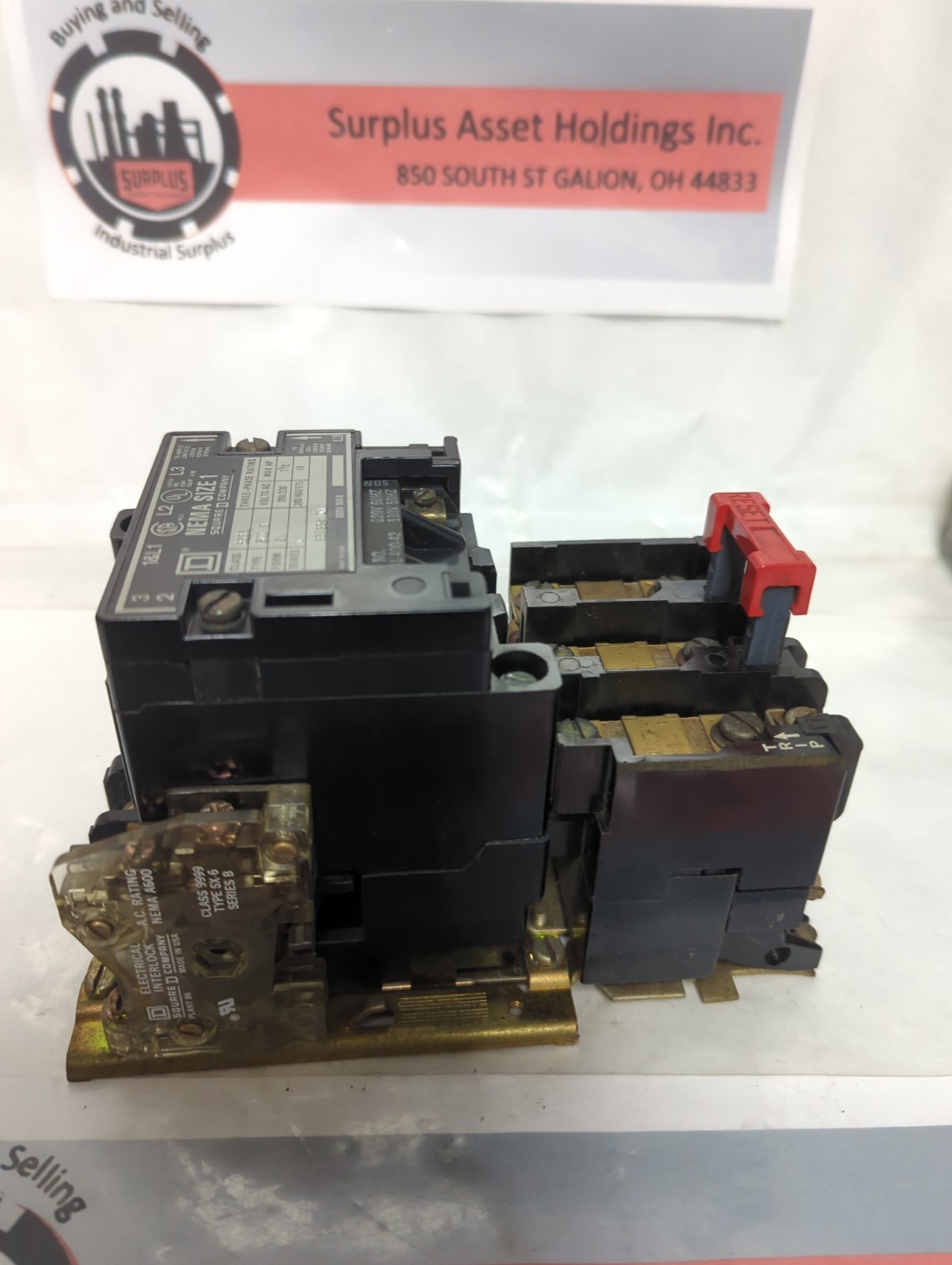 SQUARE D,8536-SCO 3,MOTOR STARTER SIZE 1 SERIES A PRE-OWNED