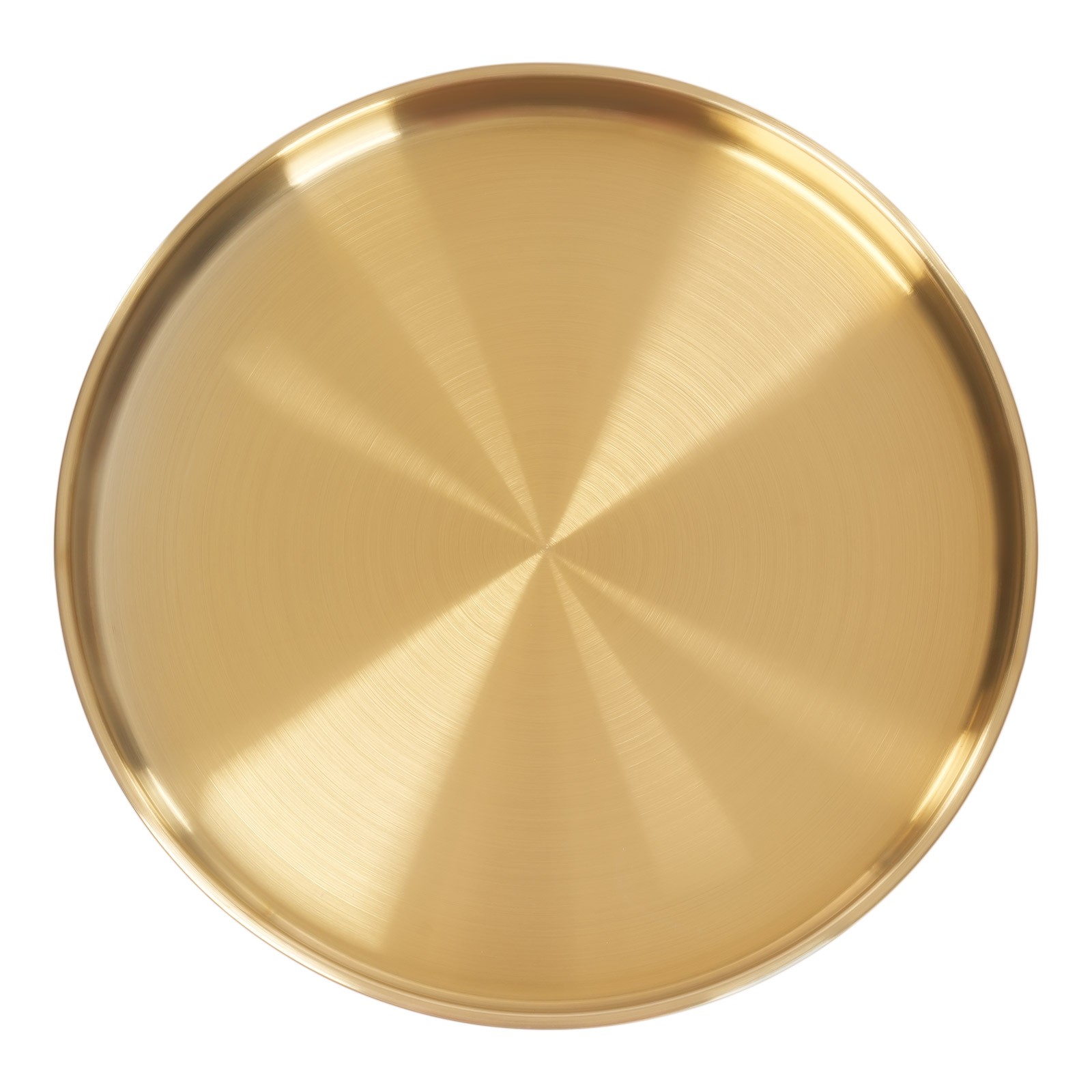 6Pcs Round Serving Trays Stainless Steel Table Tray Gold Decorative Tray
