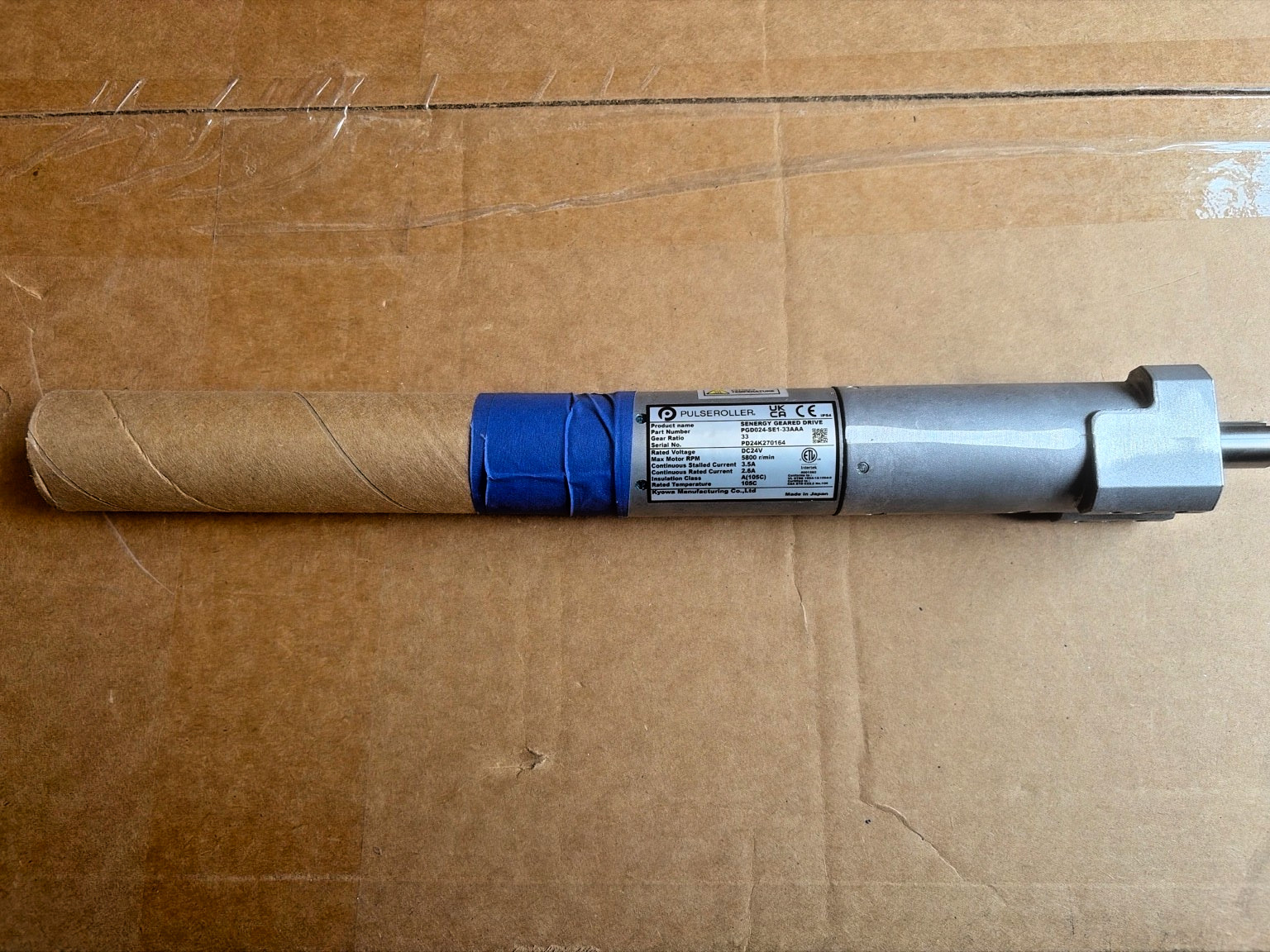PulseRoller PGD024-SE1-33AAA Senergy 24VDC Geared Drive Motor 33:1 IP54