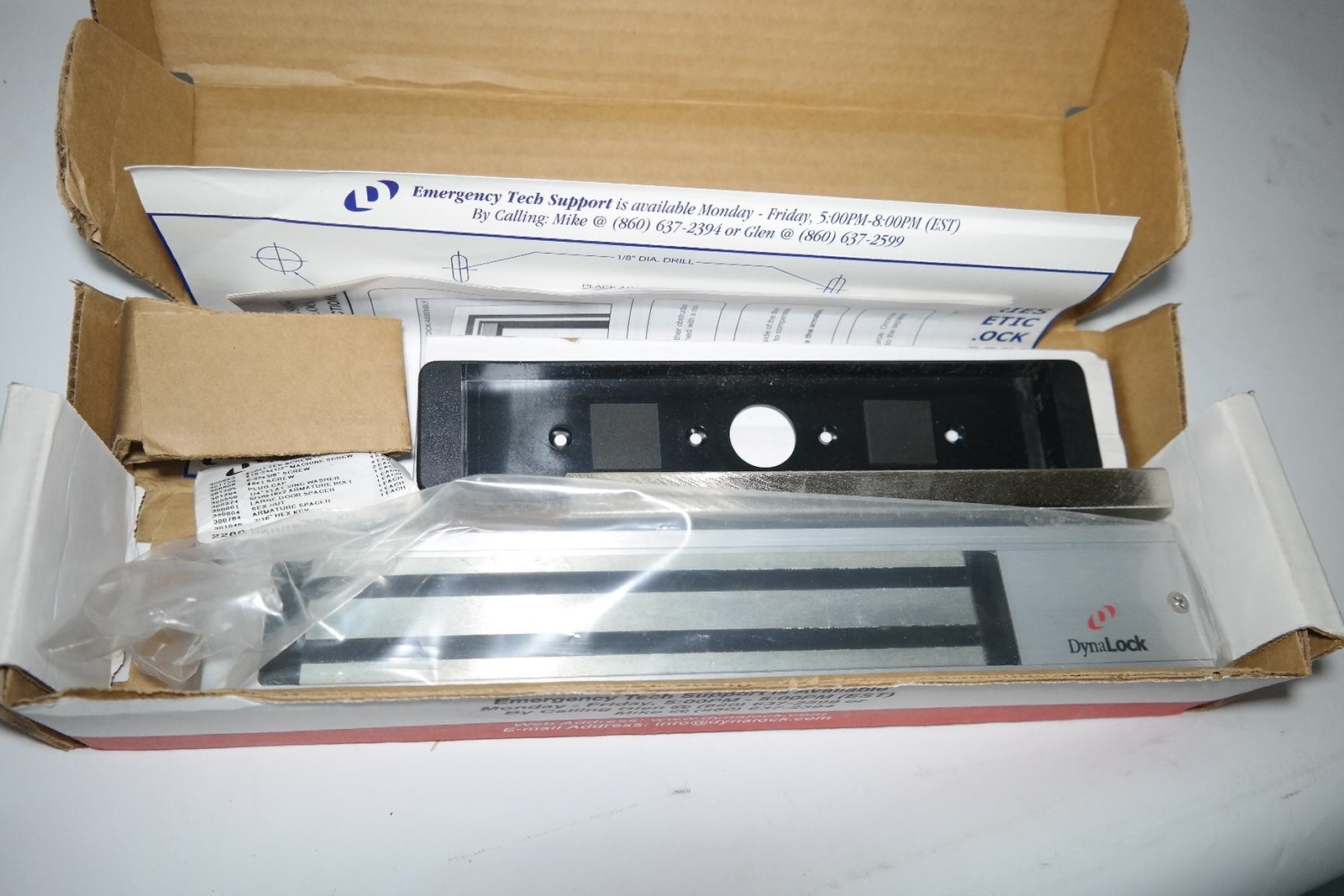 -=NEW=-DYNALOCK 2280 ELECTROMAGNETIC LOCK-OUTSWING-1200LBS!,12/24 AC/DC MAGNETIC