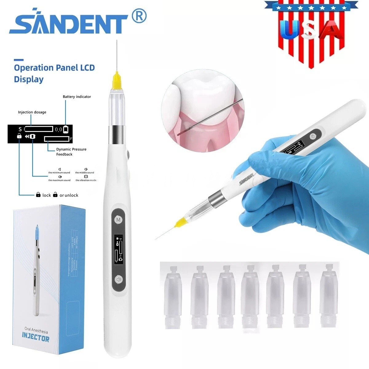 Woodpecker Style Dental Painless Oral Local Anesthesia Device anestesia Pen