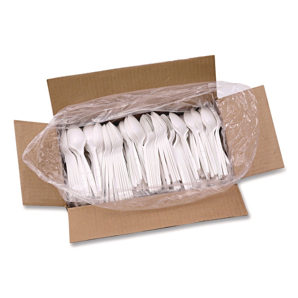 Boardwalk SPOONPPMW Polypropylene Plastic Spoon Cutlery – White (1000/CT) New