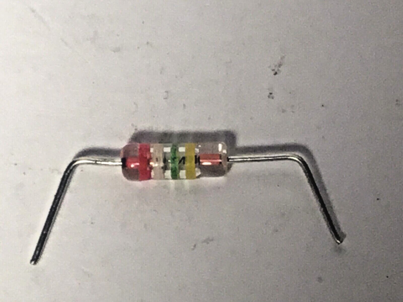 (4x) 2.9 MΩ ±0.02% Glass vacuum sealed wire wound resistors vintage new nos (4x)