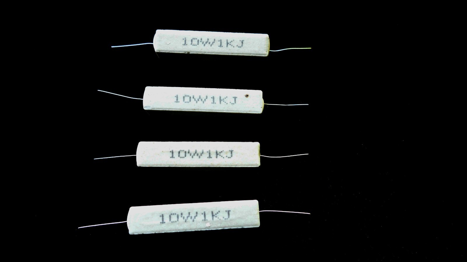1,000 Ohm 10 watt wire round ceramic resistors 10W1KJ (4 pieces) us seller