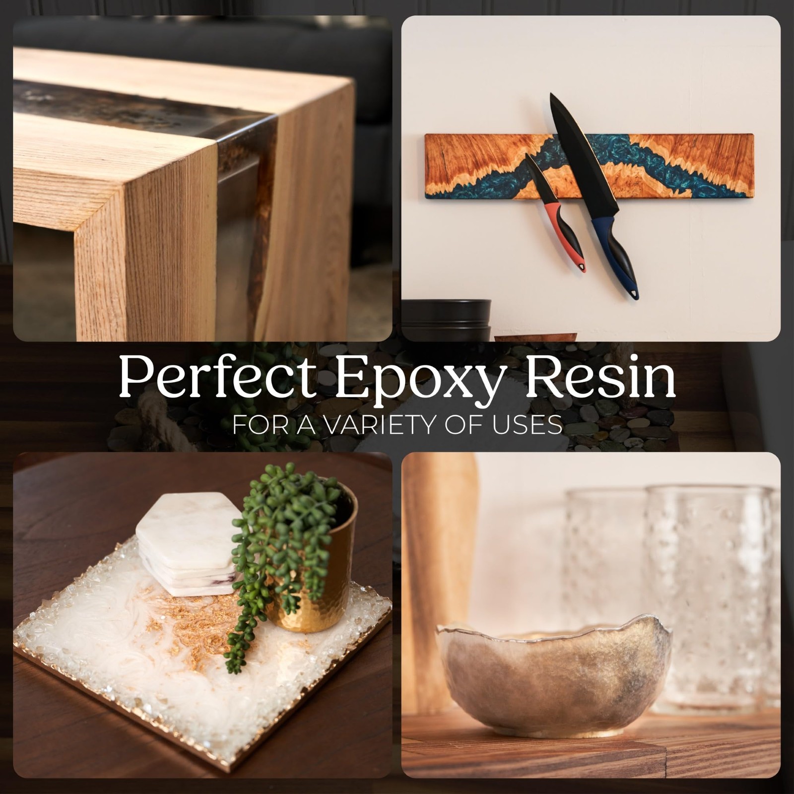 Resin Table Top Epoxy Kit 64 Oz 32 Oz Epoxy And 32 Oz Hardener Set “ Clear Coa