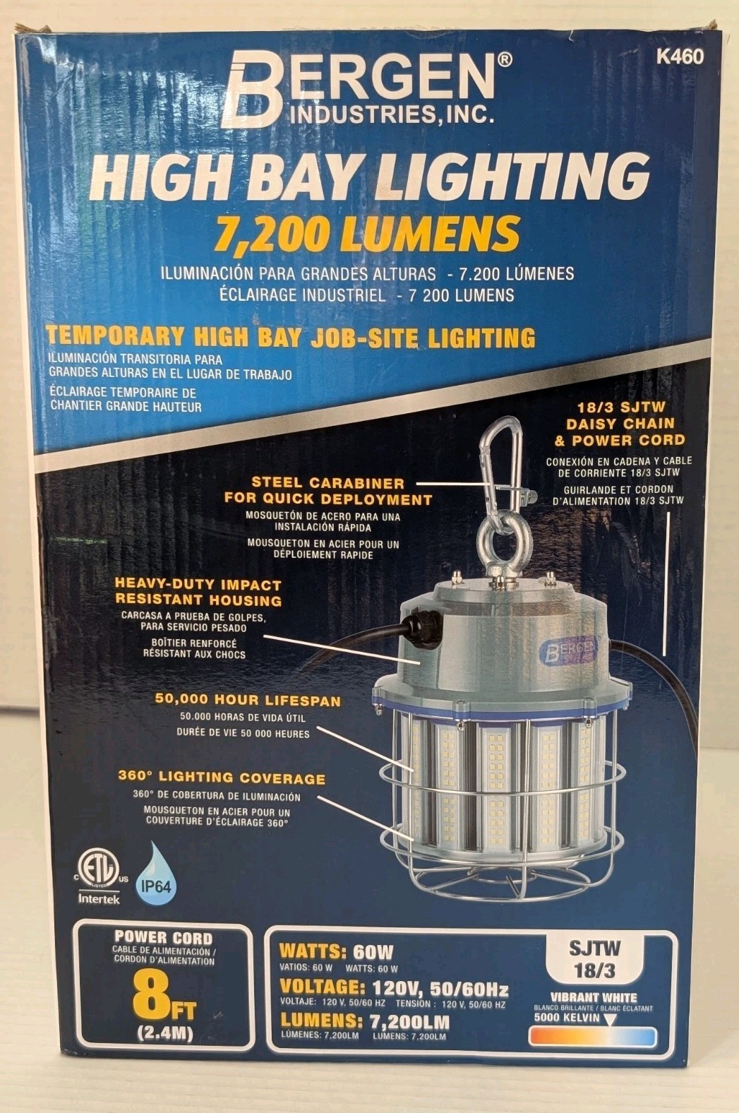 Bergen High Bay Work Light – 60W LED 7200LM – [K460] BRAND NEW!!